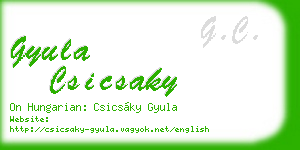 gyula csicsaky business card